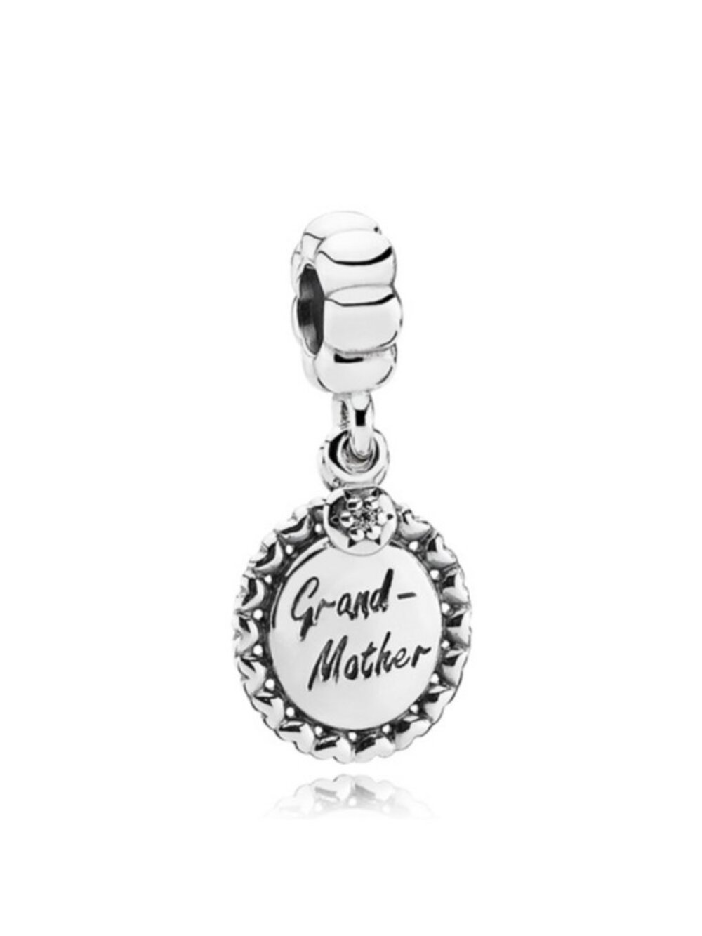 Pandora Retired Sterling Silver Grandmother Family Dangle Bead- 791128cz